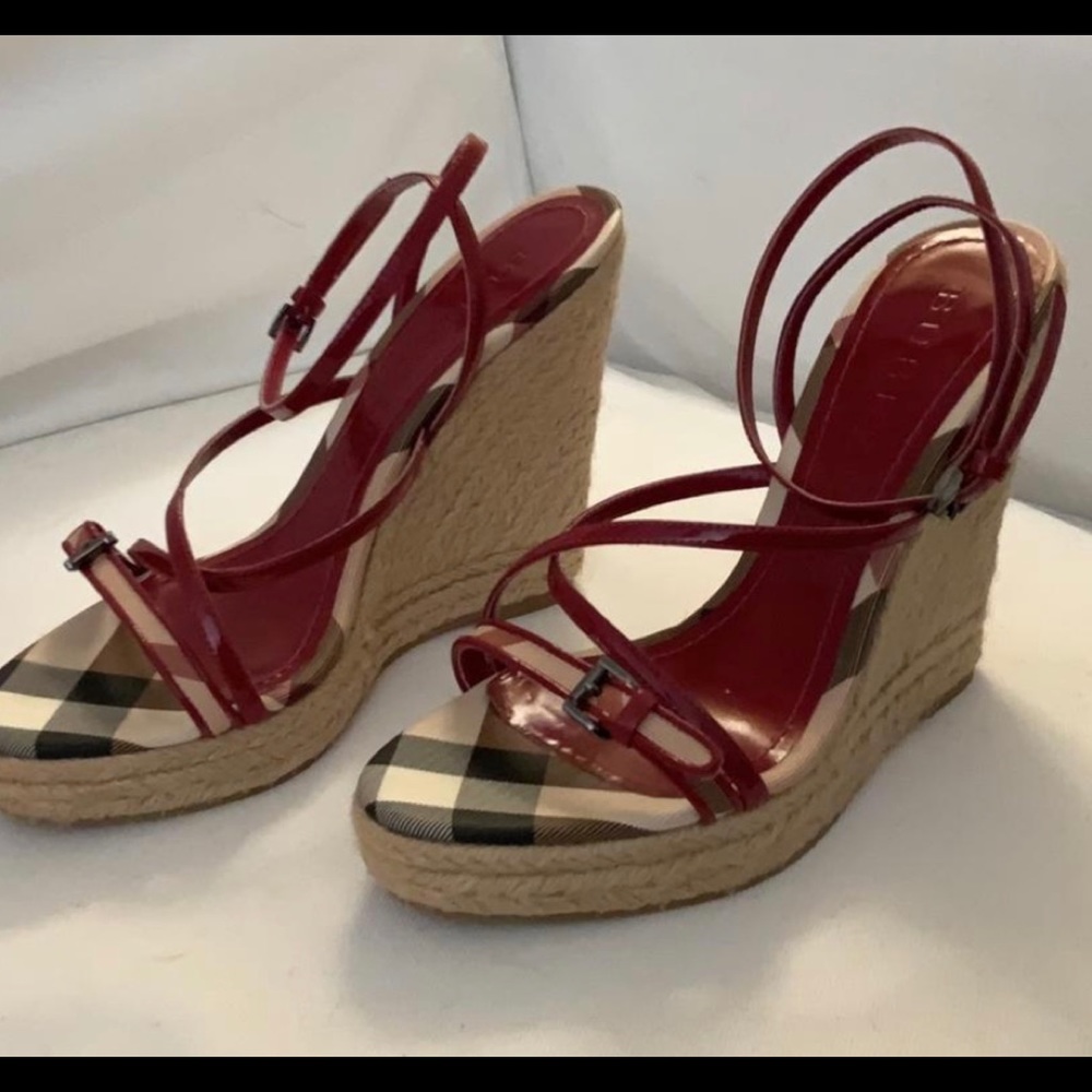 Burberry Raspberry Pink with Nova Check Wedges